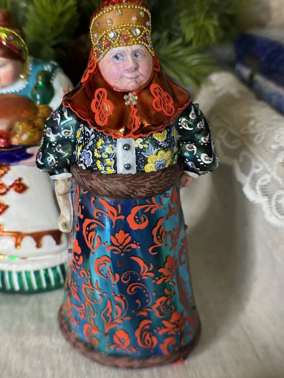 Ёлочная игрушка сказка о царе Салтане «Бабариха в кокошнике»