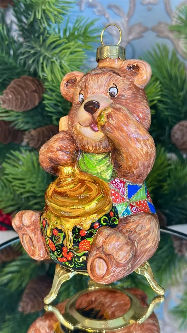 Ёлочная игрушка ручной росписи, работа мастера Елены Соколковой №30